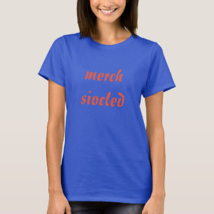 T-shirt merche sioclée, fille au chocolat en gallois