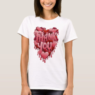 T-shirt Merci, amour, design