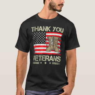 T-shirt Merci Anciens Combattants Boots de Combat Anciens