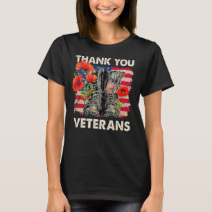 T-shirt Merci Anciens Combattants Bottes Fleur de Pavot Jo