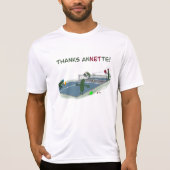 T-shirt Merci Annette pickleball frappe le net (Devant)