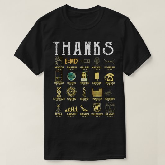 T-shirt Merci aux scientifiques (Design devant)