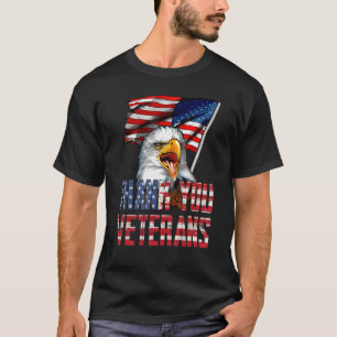 T-shirt Merci aux vétérans American Eagle US Flag pour le