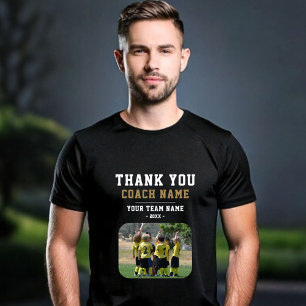 T-shirt Merci Coach Nom de l'équipe Photo