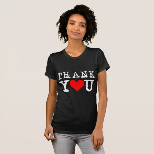 T-shirt Merci Coeur rouge amusant