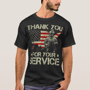 T-shirt Merci de la journée des vétérans du drapeau améric