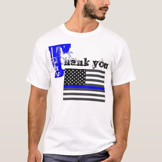 T-SHIRT MERCI DE L'APPLICATION DE LA LOI (Devant)