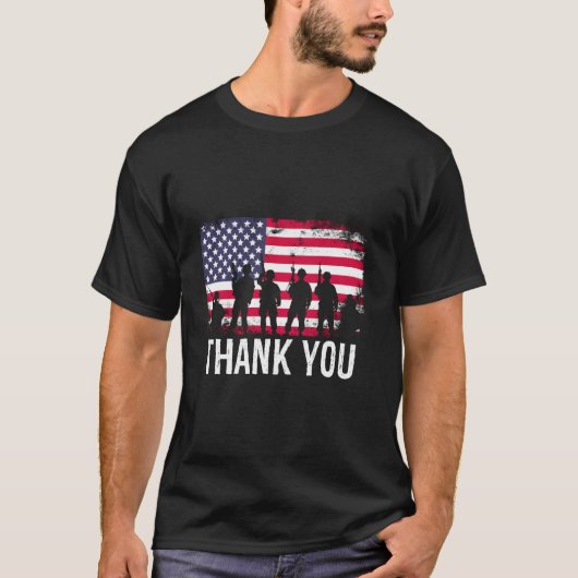 T-shirt Merci Drapeau États-Unis (Devant)