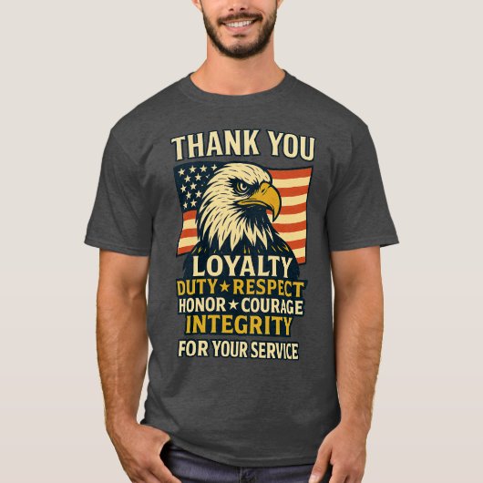 T-SHIRT MERCI FIDELITE DEVOIR RESPECTHONNEUR COURAGE INTEG (Devant)