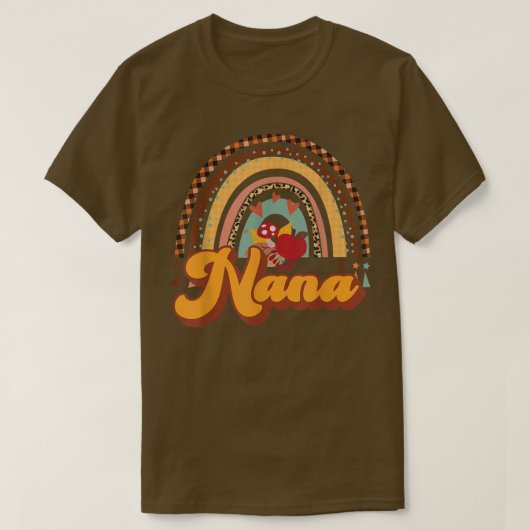 T-shirt Merci Grateful Blessé Nana Automne automne Thanksg (Design devant)