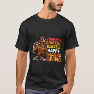 T-shirt Merci Grateful Bon thanksgiving Turke