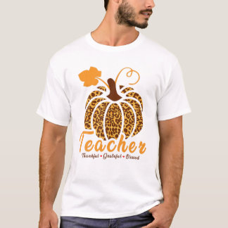 T-shirt Merci Grateful Professeur Automne Donner