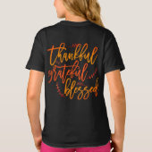 T-shirt Merci Grateful Script Thanksgiving (Dos)