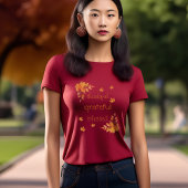 T-shirt Merci Gratuit Béni Automne Feuilles d'automne