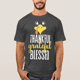 T-shirt Merci Gratuit Béni Hommes De Famille Thanksgiving 