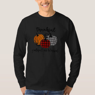 T-shirt Merci Gratuit Béni Plaid Thanksgiving Hommes