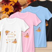 T-shirt Merci Gratuit Blessé Automne Feuilles Automne