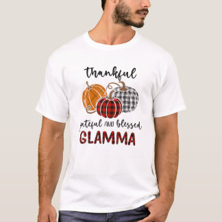 T-shirt Merci Gratuit Glamma Plaid Thanksgivin