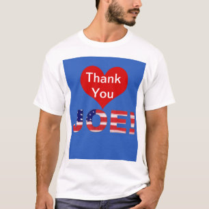 T-shirt Merci JOE ! En bleu avec indicateur