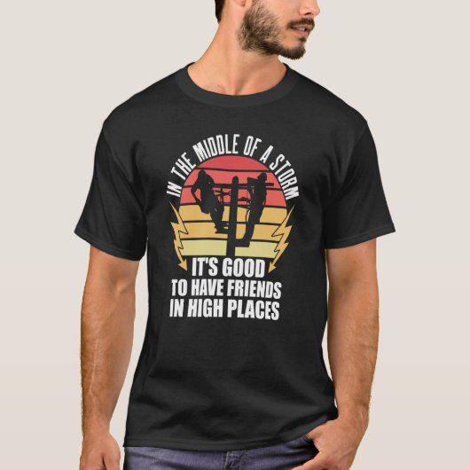 T-shirt Merci Lineman Devis Électrique Lineman Electrici (Devant)