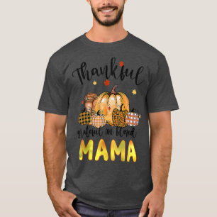 T-shirt Merci Mama Citrouille Tournesol Thanksgiving Autom