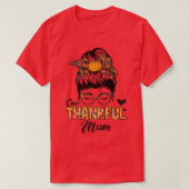 T-shirt Merci maman Funny Messy Bun Automne Automne Thanks (Design devant)