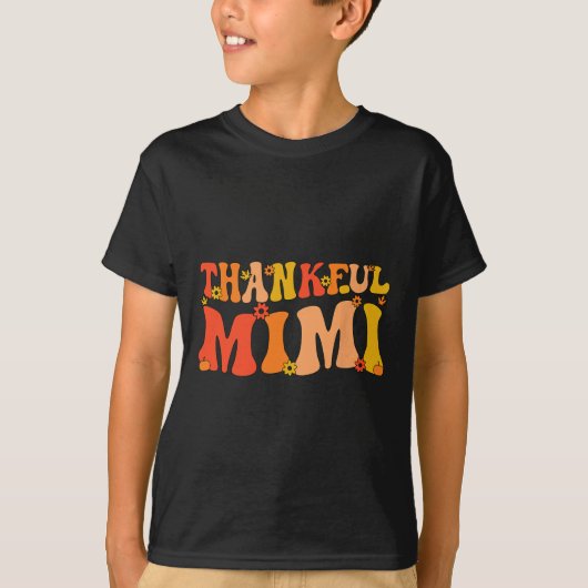 T-shirt Merci Mimi Grand-Mère Thanksgiving Mimi Grand (Devant)