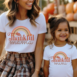 T-shirt Merci Mini Orange Rainbow maman et moi Matching