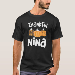 T-shirt Merci Nina Grand-Mère Thanksgiving Nina Grandm