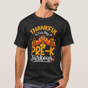 T-shirt Merci Pour Mon Pré K Turkeys Pré K Enseignant Merc