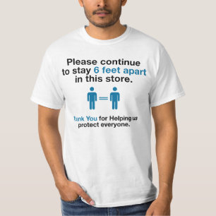 T-shirt Merci Pour Pratiquer La Distance Sociale