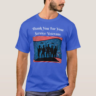 T-shirt Merci Pour Vos Anciens Combattants En Service Acti