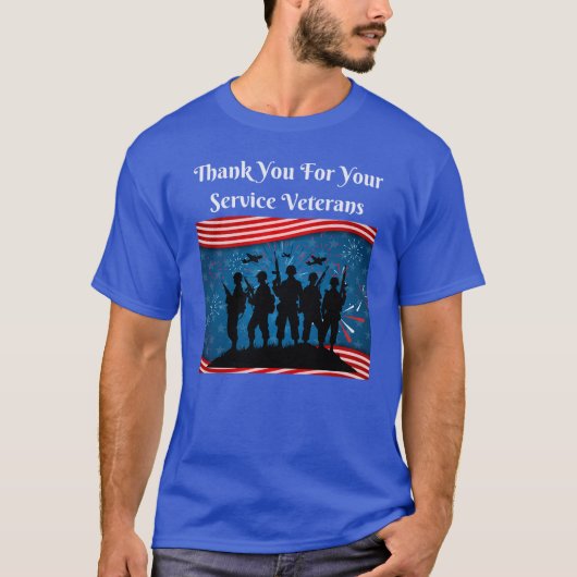 T-shirt Merci Pour Vos Anciens Combattants En Service Acti (Devant)