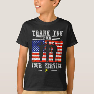 T-shirt Merci pour vos services patriotiques - Vétérans D