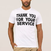 T-shirt Merci pour votre service (Devant)