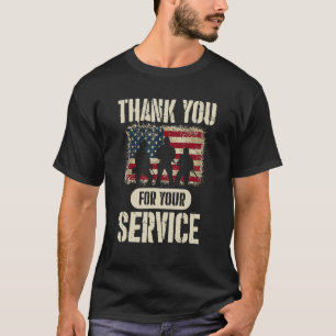 T-shirt Merci Pour Votre Service Journée Patriotique Des V