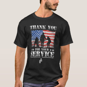 T-shirt Merci Pour Votre Service Journée Patriotique Des V