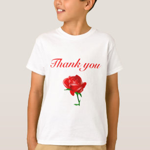 T-shirt merci red rose