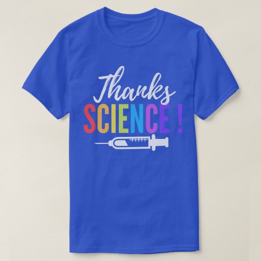T-shirt Merci Science Funny Pro Vaccine Pro S (Design devant)