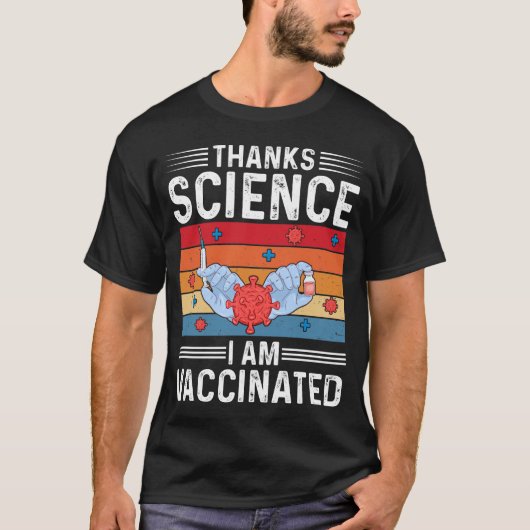 T-shirt Merci Science Je Suis Vacciné (Devant)