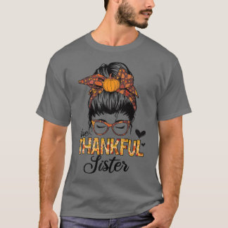 T-shirt Merci Soeur Funny Messy Bun Automne Merci