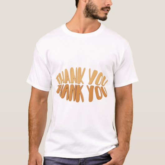 T-shirt Merci - Style de gratitude gras. (Devant)