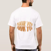 T-shirt Merci - Style de gratitude gras. (Dos)