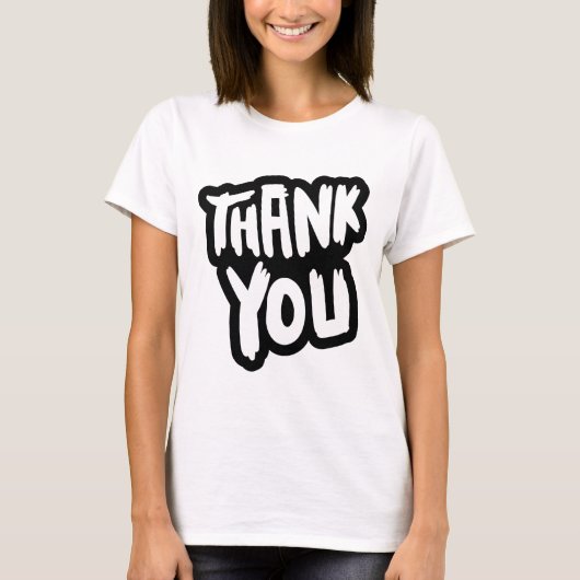 T-shirt Merci – Tee Graphique Simple et Gentil (Devant)