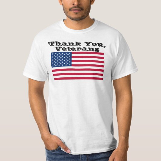 T-shirt Merci, vétérans (Devant)
