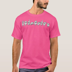 T-shirt MERCREDI ASL Sign Language Design 1