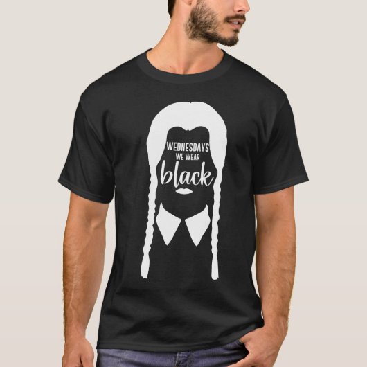T-shirt Mercredi, nous portons le noir (Devant)