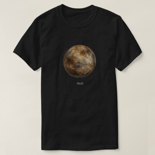 T-shirt Mercure : Planète aquarelle (Design devant)