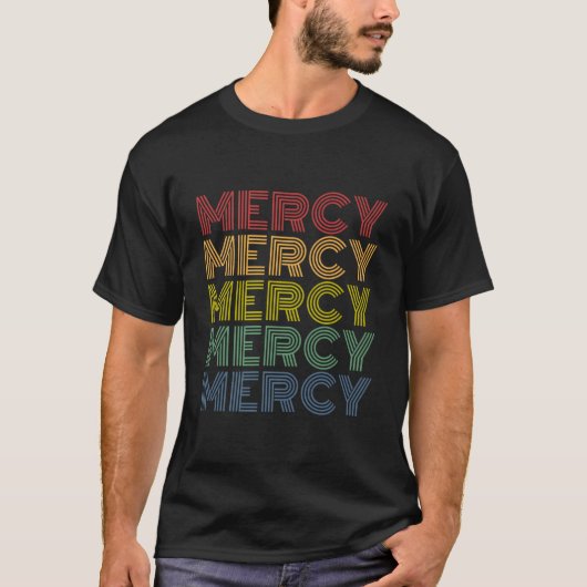 T-shirt Mercy Wordmark Pattern Personalized Name (Devant)