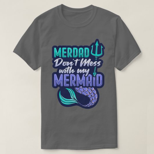 T-shirt Merdad Design pour papa de sirène (Design devant)